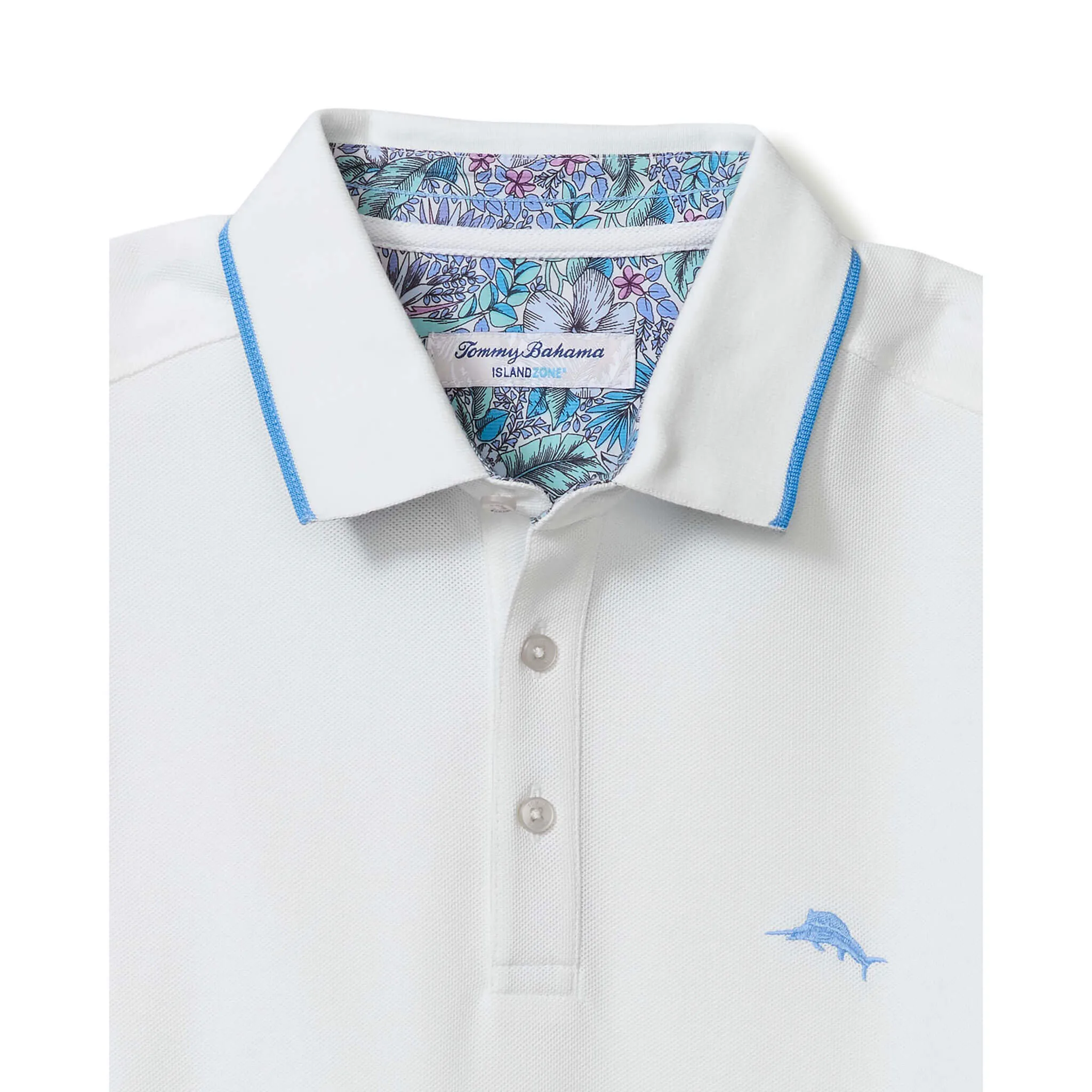 Tommy Bahama Men's IslandZone Azul Gardens Five O'Clock Polo Shirt - Bright White Tommy Bahama Clothing