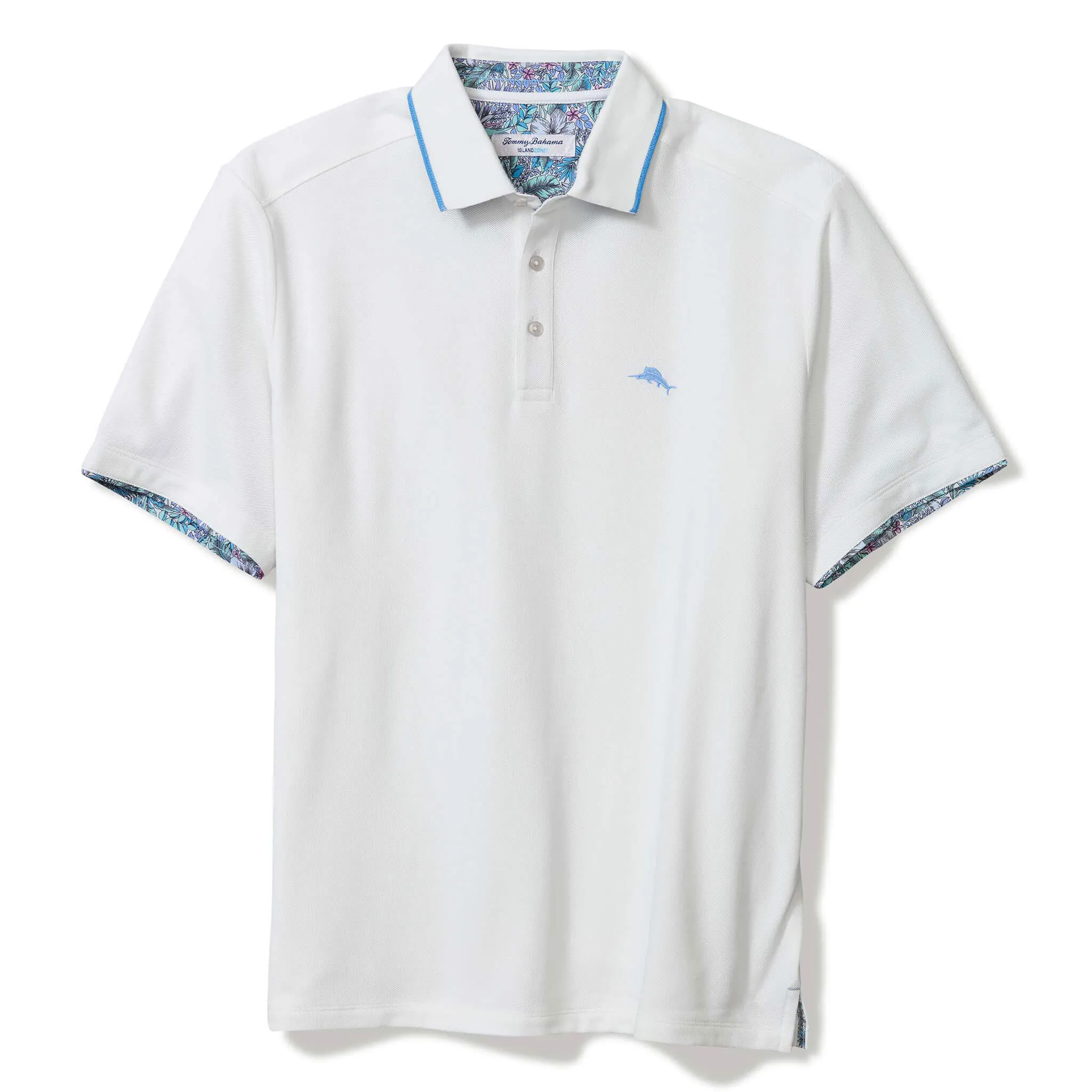 Tommy Bahama Men's IslandZone Azul Gardens Five O'Clock Polo Shirt - Bright White Tommy Bahama Clothing