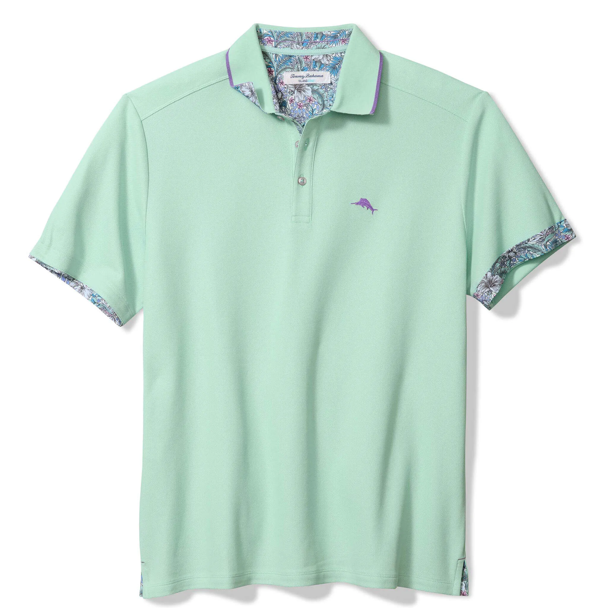 Tommy Bahama Men's IslandZone Azul Gardens Five O'Clock Polo Shirt - Spring Sky Tommy Bahama Clothing