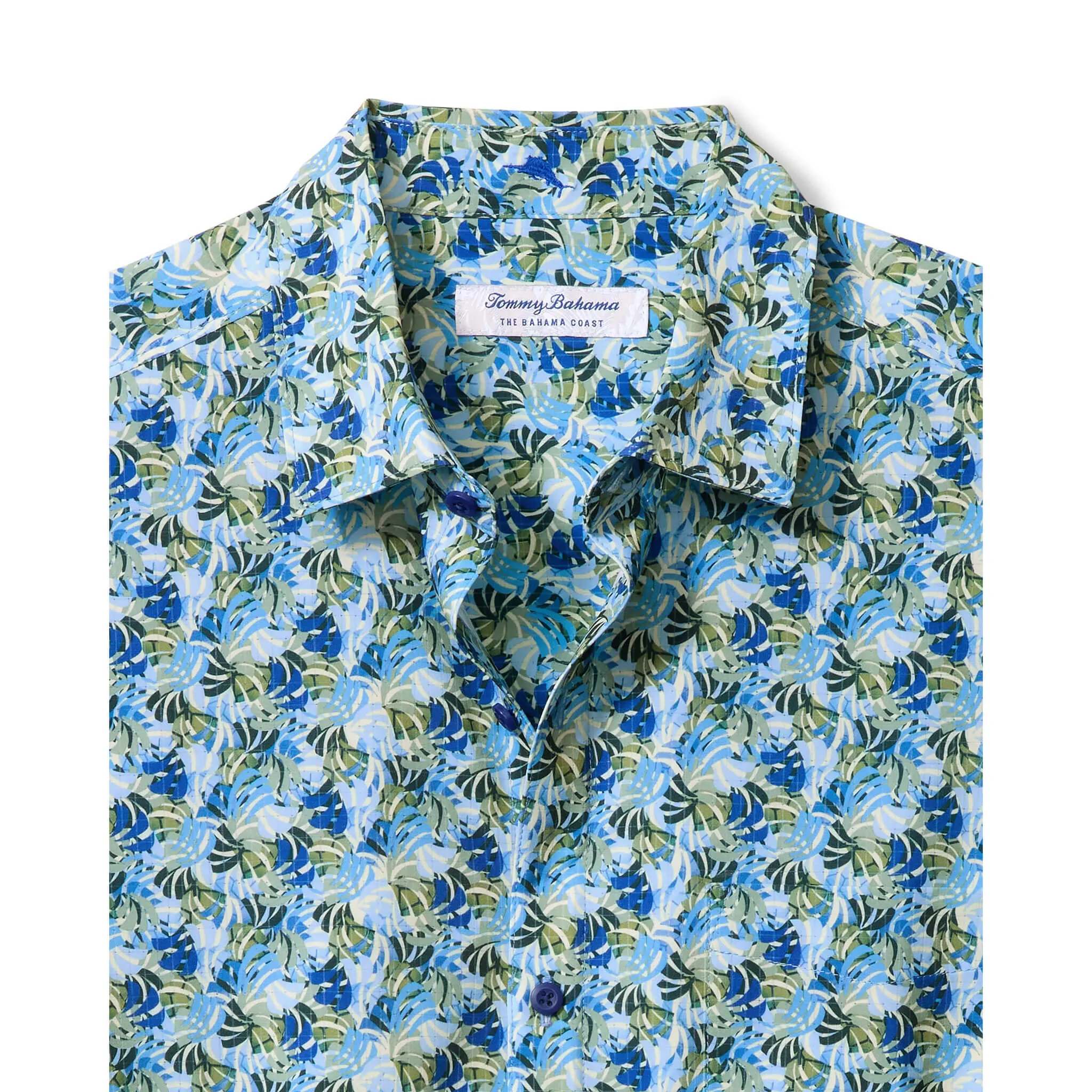 Tommy Bahama Men's IslandZone Bahama Coast Chico Palms Camp Shirt - Blue Monday Mens Tommy Bahama