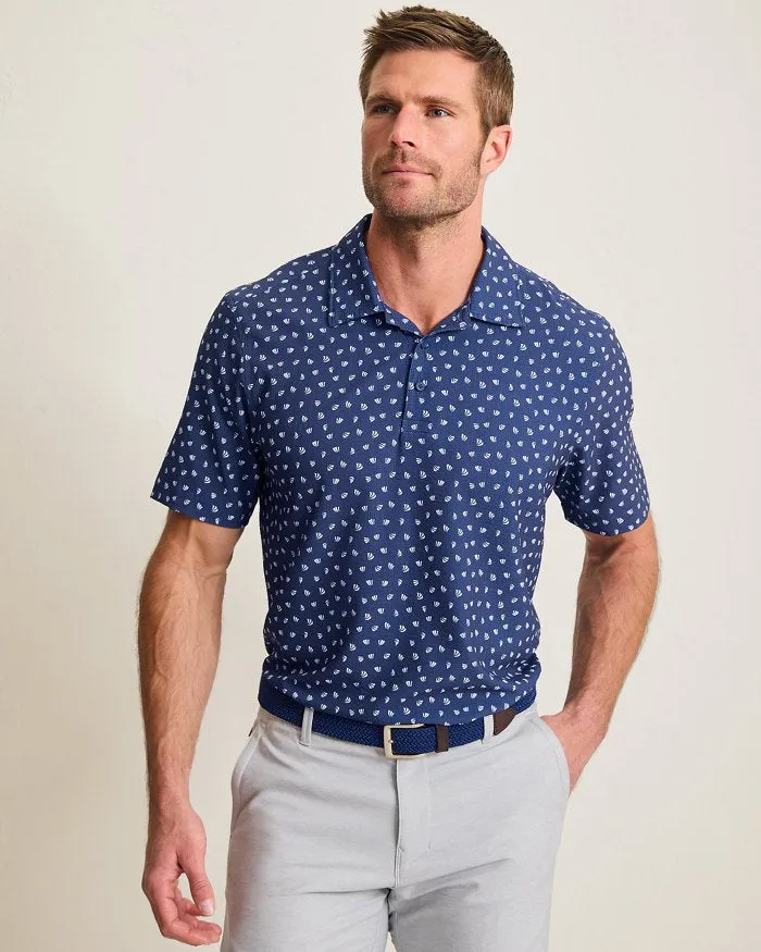 Tommy Bahama Men's IslandZone Bahama Coast Deco Palms Camp Shirt - Bering Blue Tommy Bahama Clothing