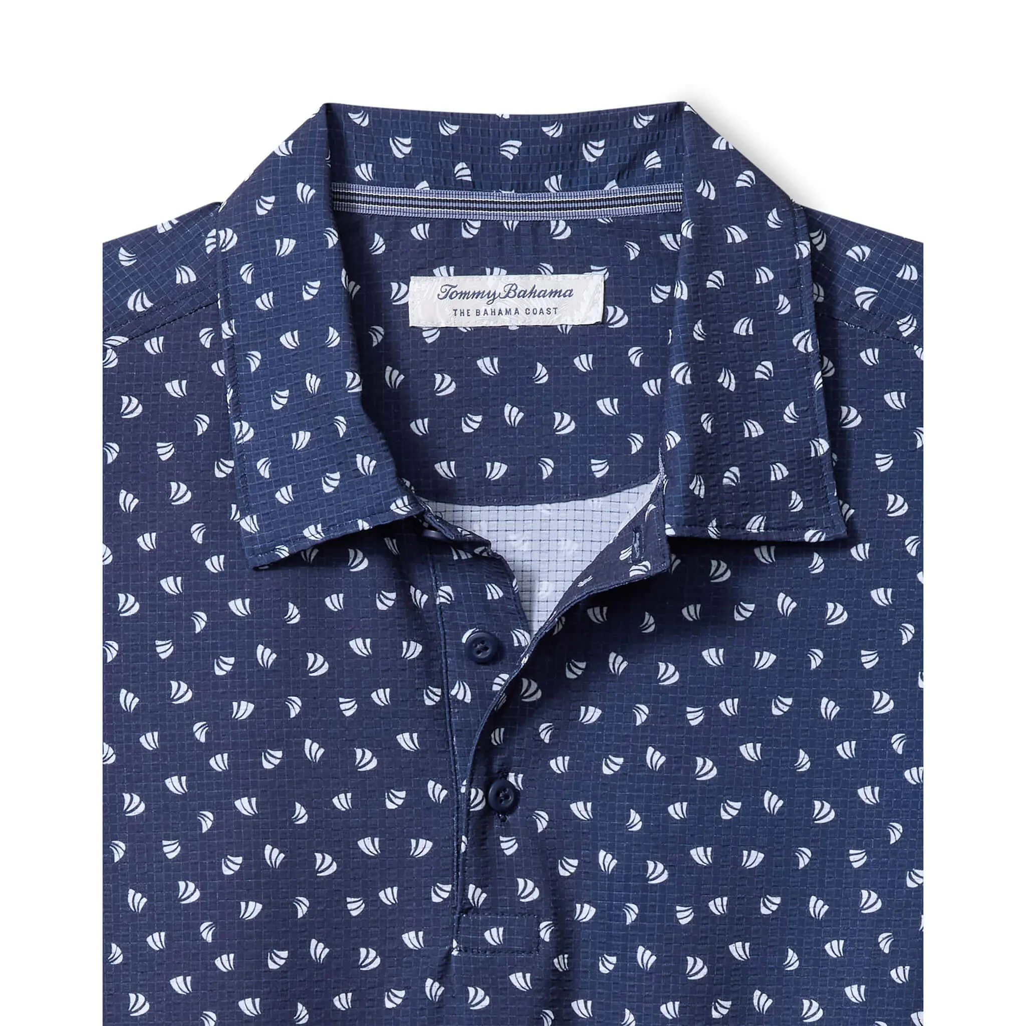 Tommy Bahama Men's IslandZone Bahama Coast Deco Palms Camp Shirt - Bering Blue Tommy Bahama Clothing