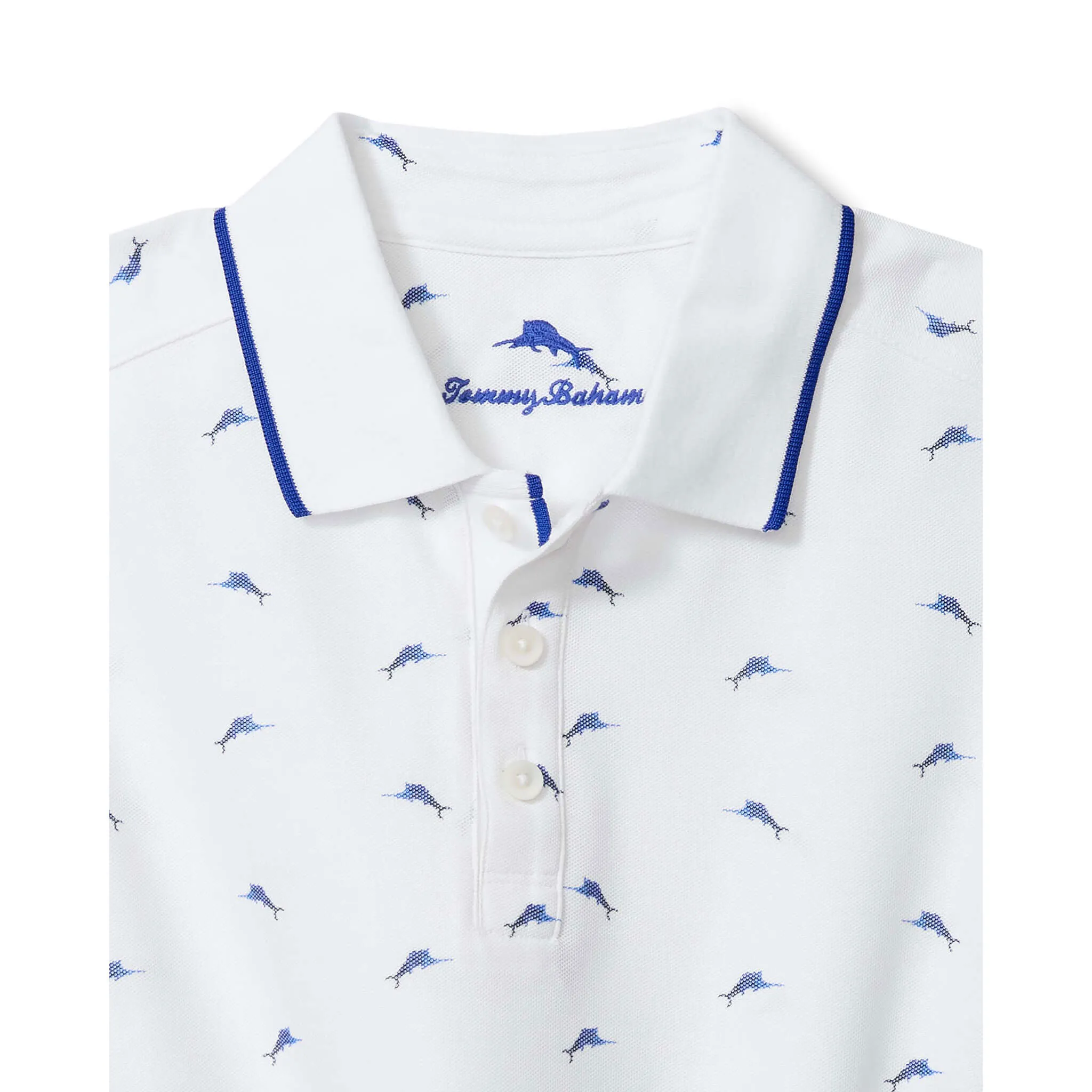 Tommy Bahama Men's IslandZone Marlin Vibes Polo Shirt - White Mens Tommy Bahama