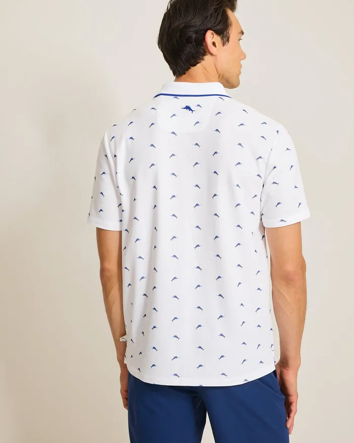 Tommy Bahama Men's IslandZone Marlin Vibes Polo Shirt - White Mens Tommy Bahama