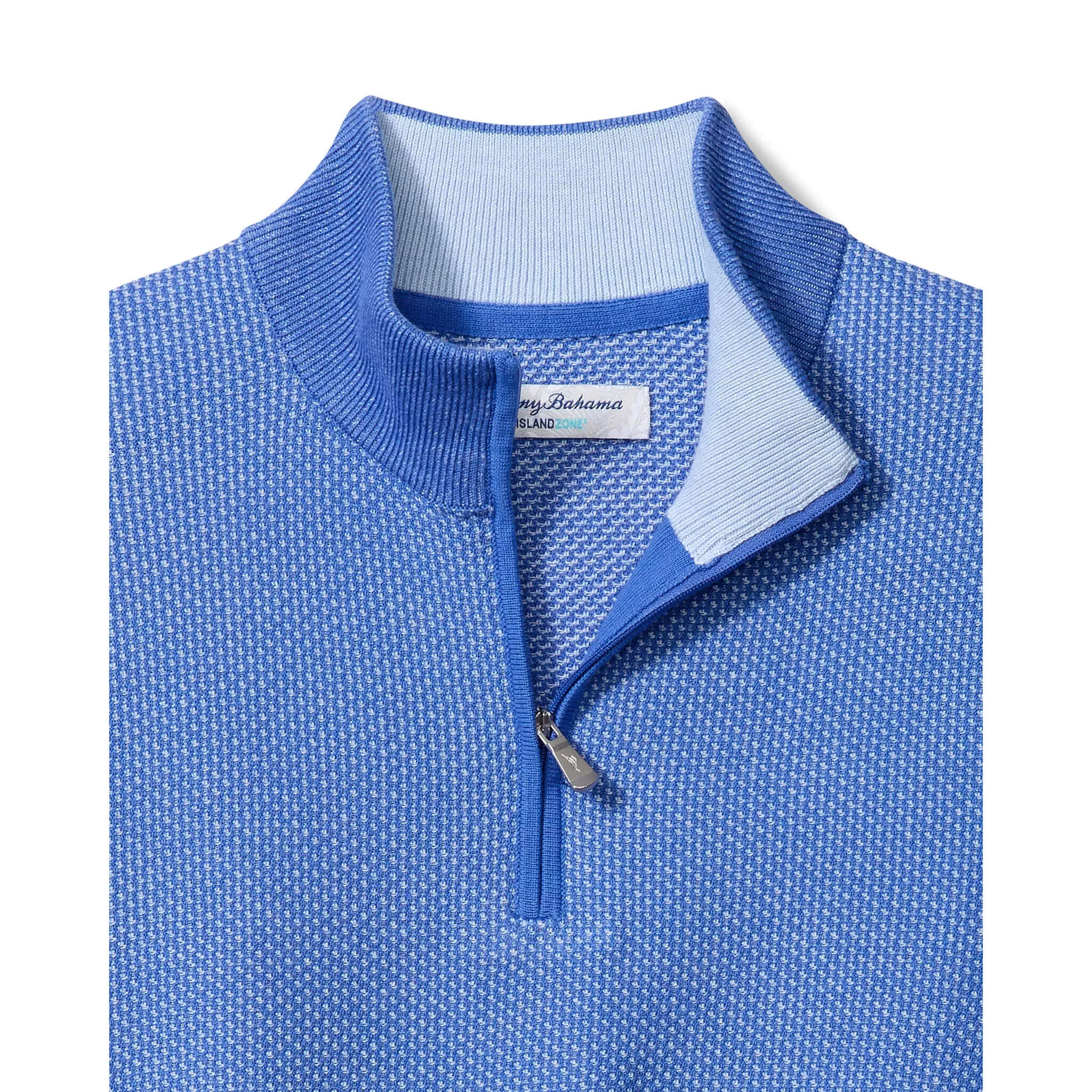 Tommy Bahama Men's IslandZone New Coolside Legend Half Zip Pullover Sweater - Mountain Bluebell Mens Tommy Bahama