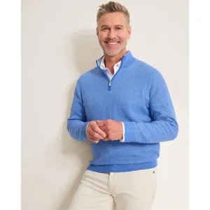 Tommy Bahama Men's IslandZone New Coolside Legend Half Zip Pullover Sweater - Mountain Bluebell Mens Tommy Bahama