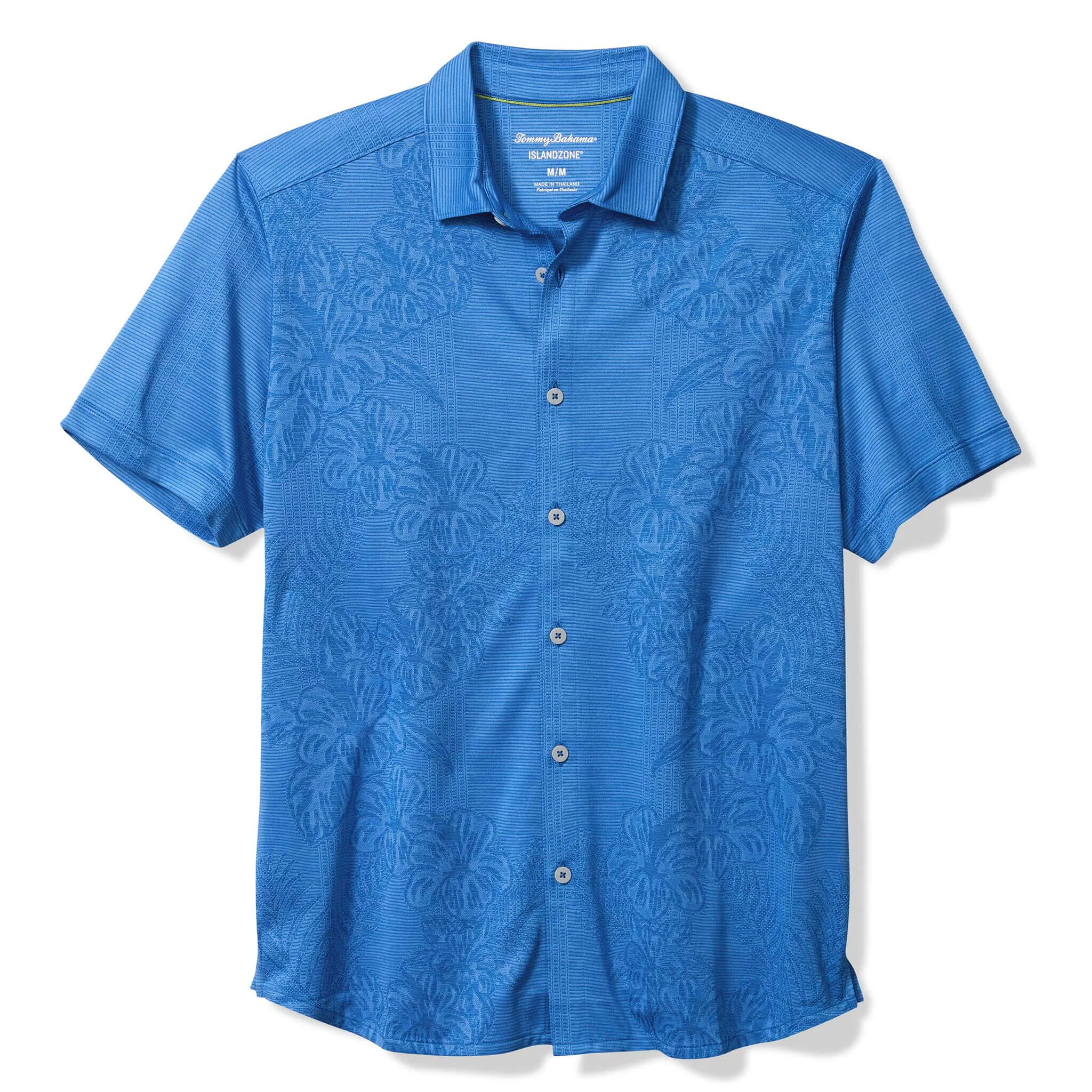 Tommy Bahama Men's IslandZone Palm Coast Cascade Vines Camp Shirt - Blue Surf Tommy Bahama Clothing
