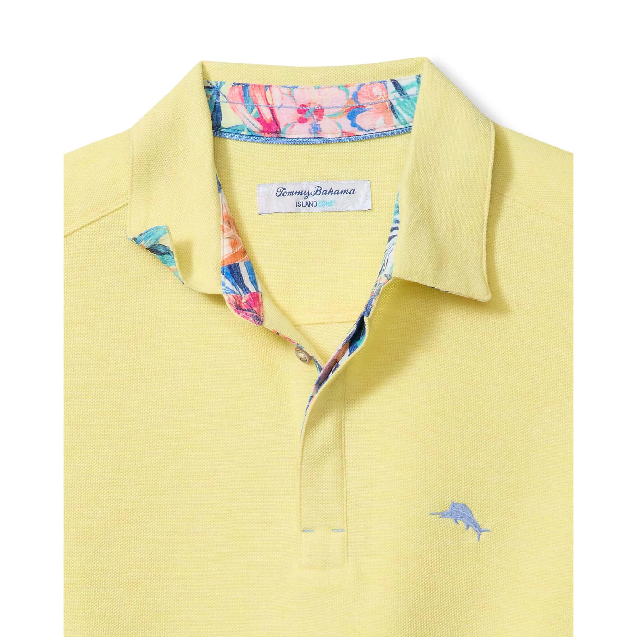 Tommy Bahama Men's IslandZone Positano Palms Five O'Clock Polo Shirt - Monet Moonrise Hthr Mens Tommy Bahama