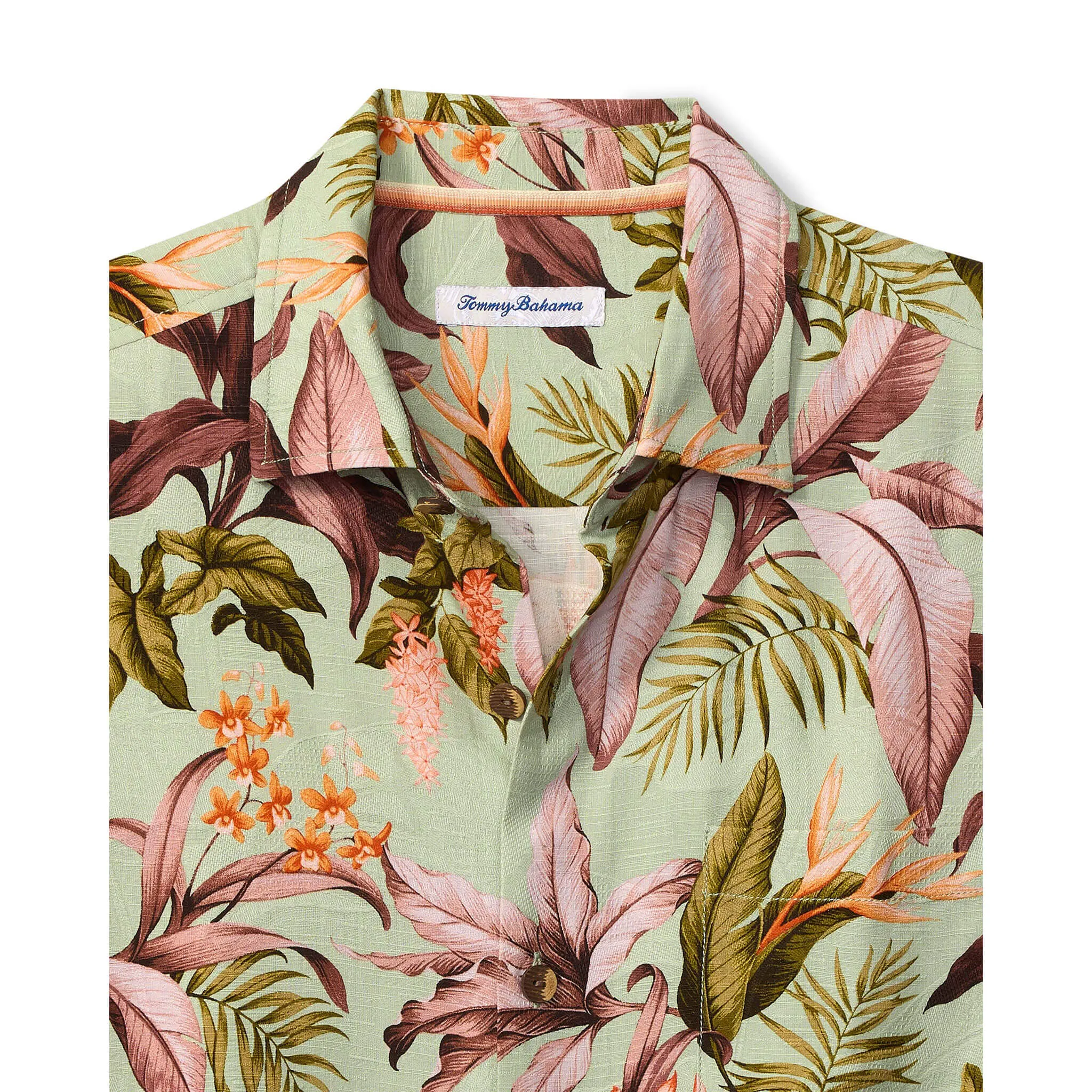 Tommy Bahama Men's Jaded Blooms Silk Camp Shirt - Misty Jade Tommy Bahama Clothing