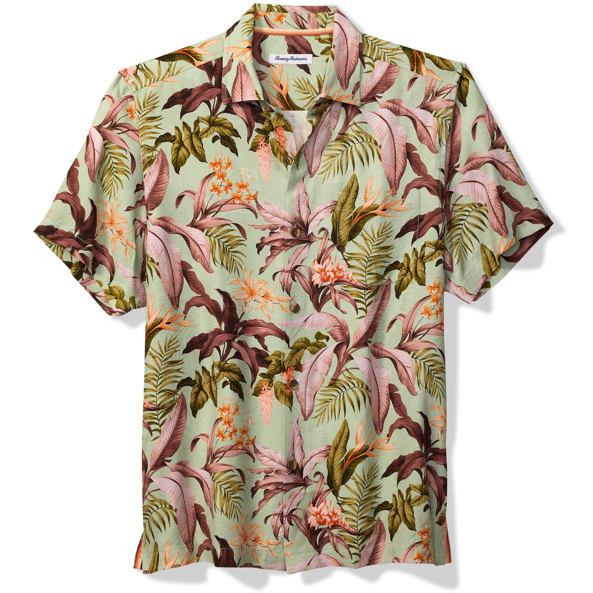 Tommy Bahama Men's Jaded Blooms Silk Camp Shirt - Misty Jade Tommy Bahama Clothing