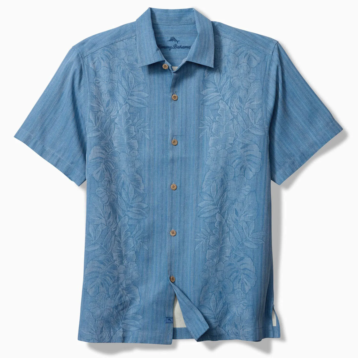 Tommy Bahama Men's Maui Border Silk Camp Shirt - Buccaneer Blue Tommy Bahama Clothing