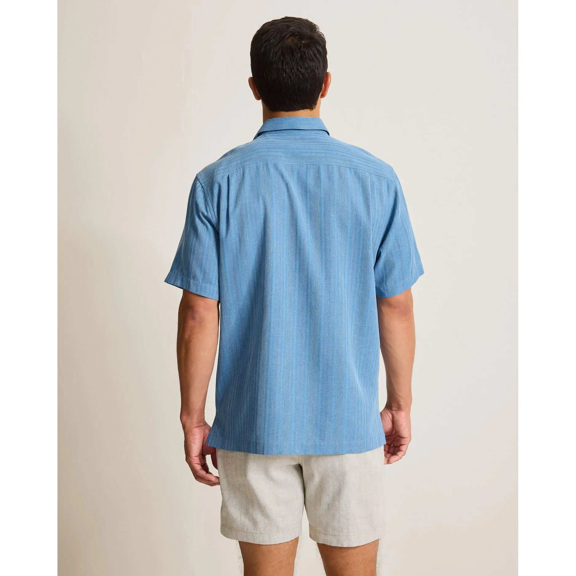 Tommy Bahama Men's Maui Border Silk Camp Shirt - Buccaneer Blue Tommy Bahama Clothing