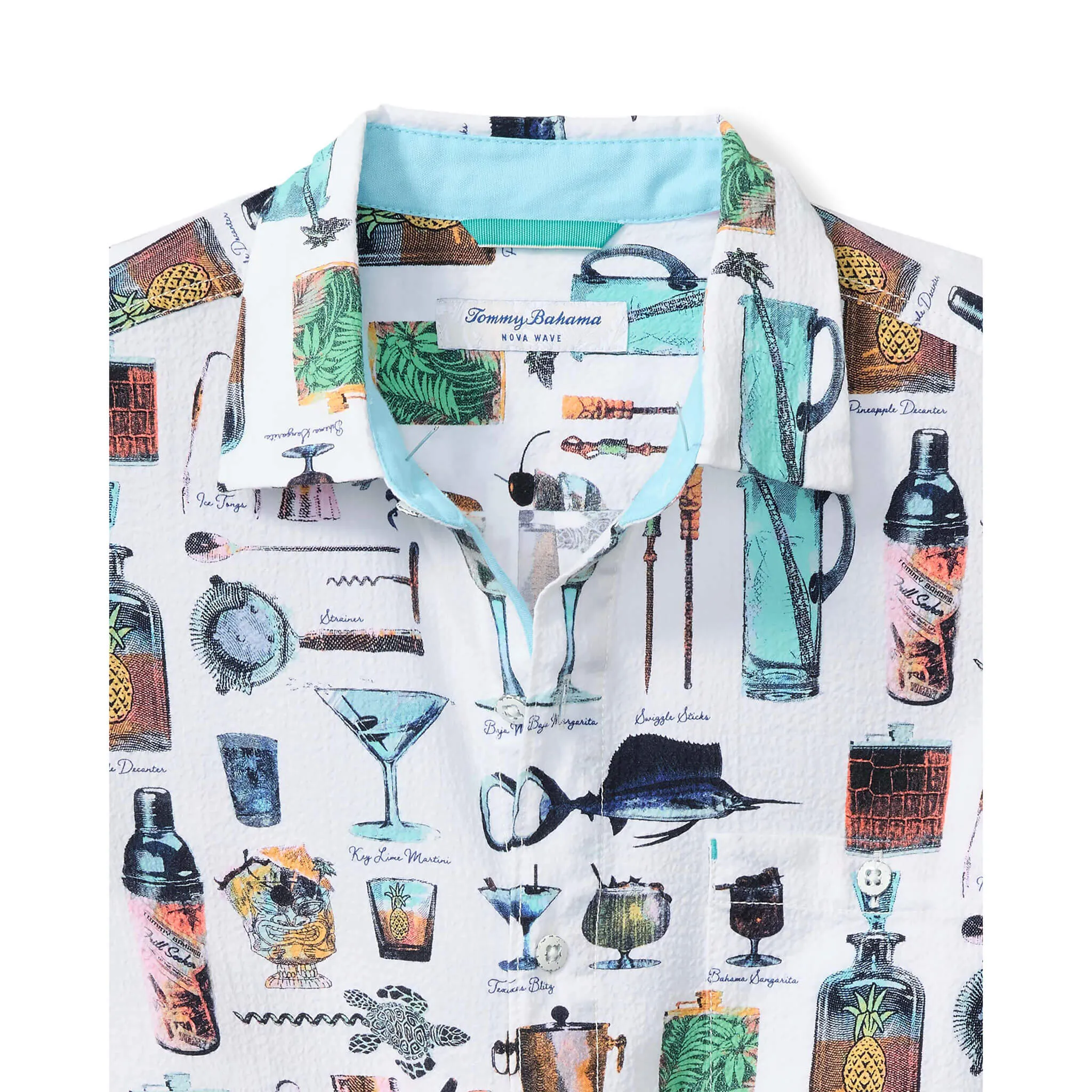 Tommy Bahama Men's Nova Wave Well Stocked Camp Shirt - White Mens Tommy Bahama