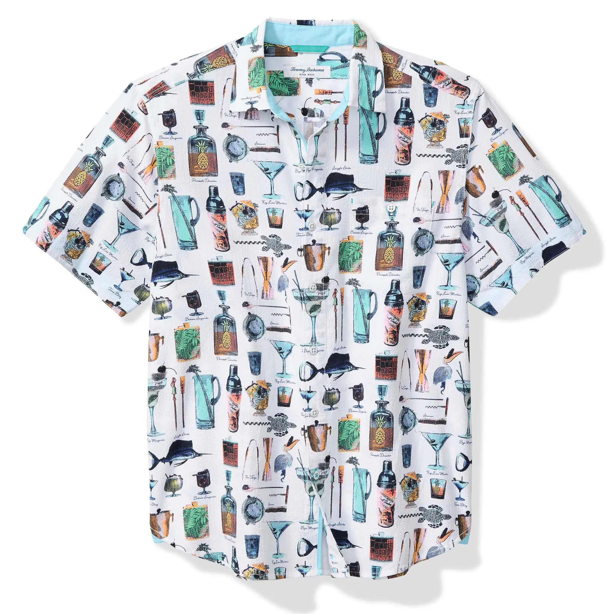 Tommy Bahama Men's Nova Wave Well Stocked Camp Shirt - White Mens Tommy Bahama