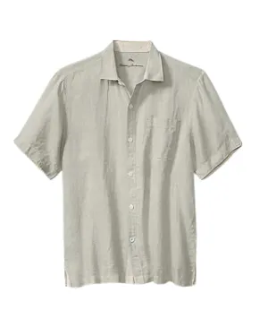 Tommy Bahama Men's Paradise Breezer Short Sleeve Linen Camp Shirt - Natural Tommy Bahama Clothing