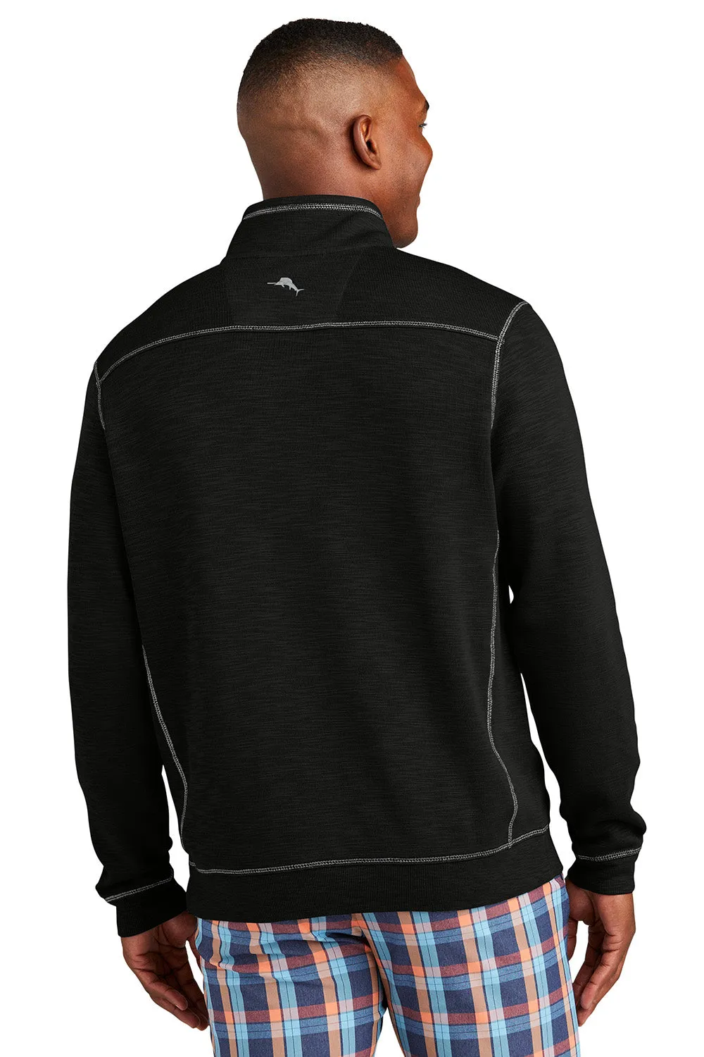 Tommy Bahama Mens Tobago Bay 1/4 Zip Sweatshirt - Black