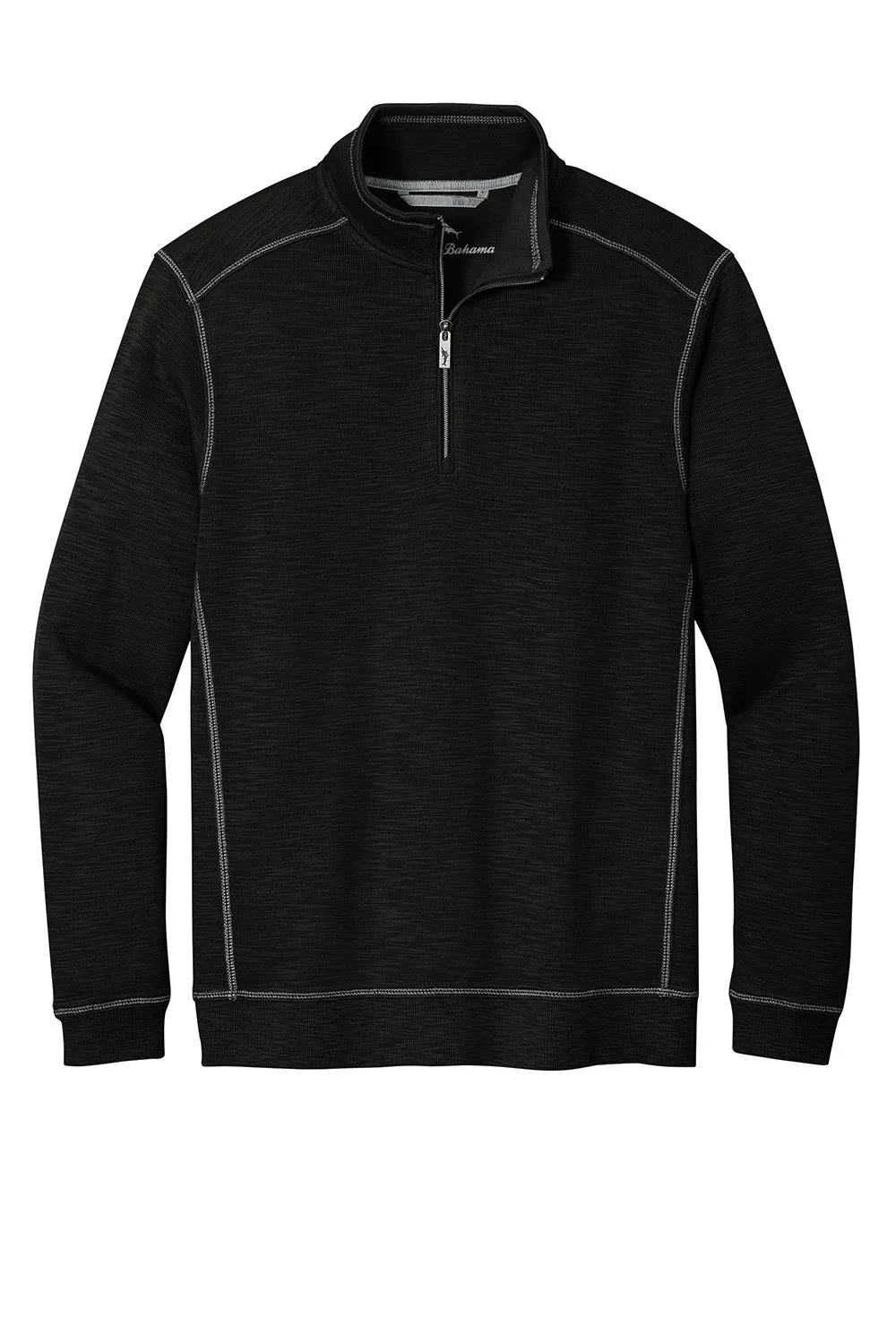 Tommy Bahama Mens Tobago Bay 1/4 Zip Sweatshirt - Black
