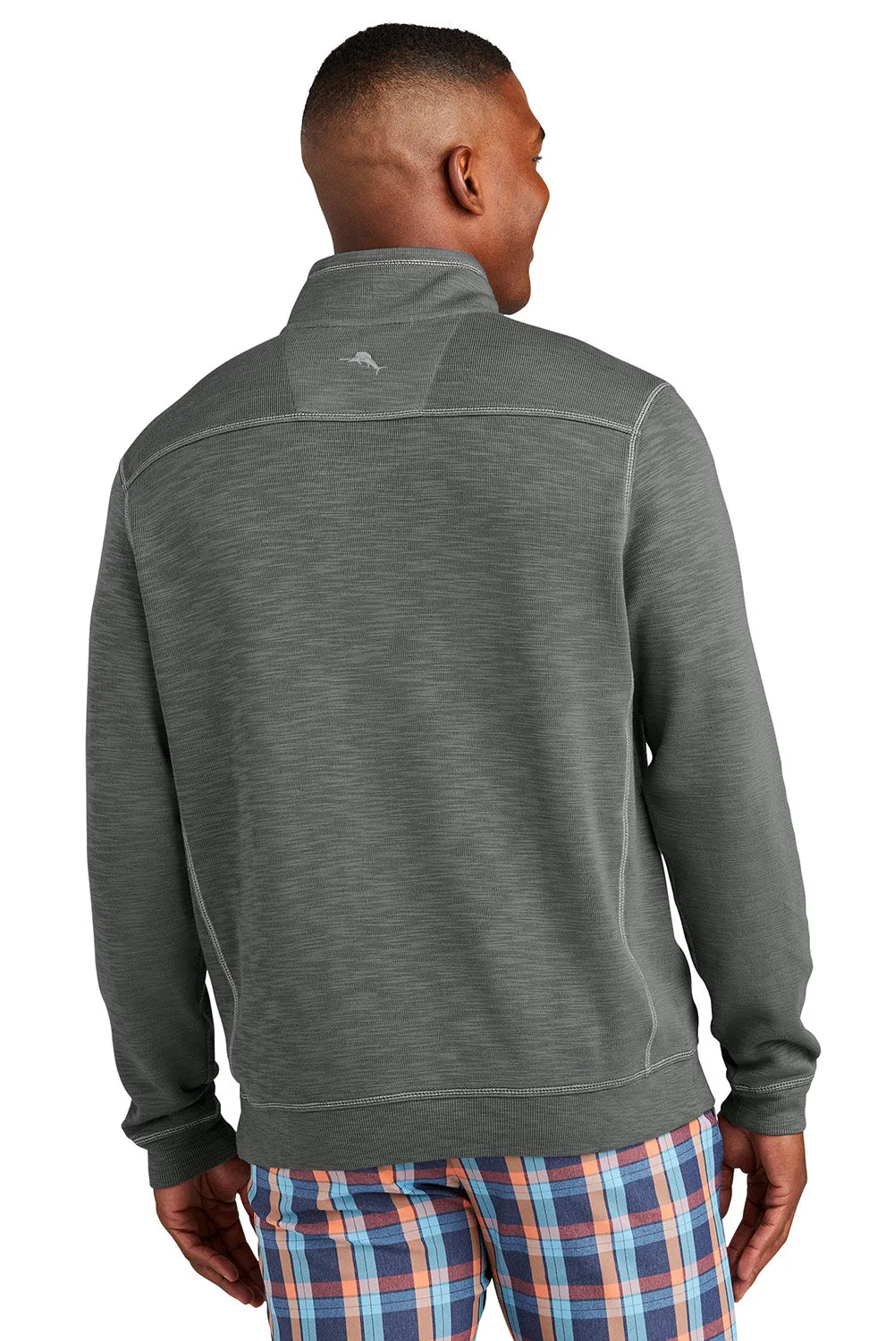 Tommy Bahama Mens Tobago Bay 1/4 Zip Sweatshirt - Cave Grey