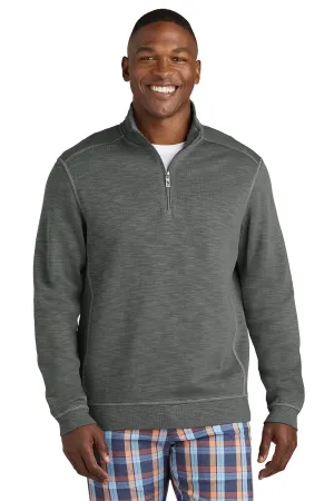 Tommy Bahama Mens Tobago Bay 1/4 Zip Sweatshirt - Cave Grey