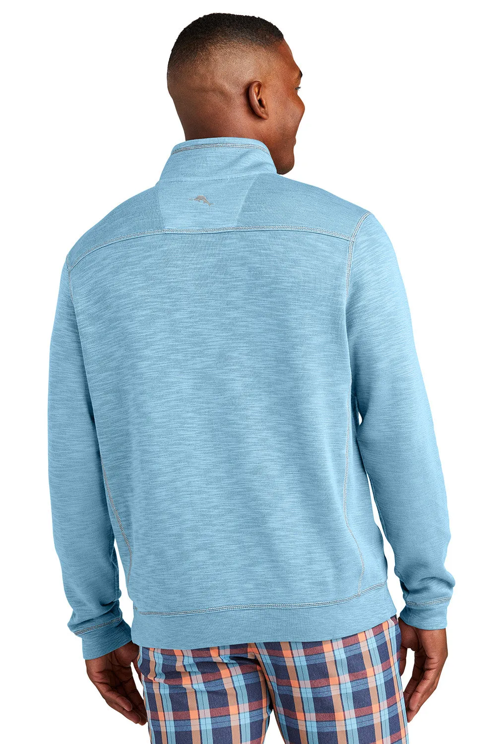 Tommy Bahama Mens Tobago Bay 1/4 Zip Sweatshirt - Light Sky Blue