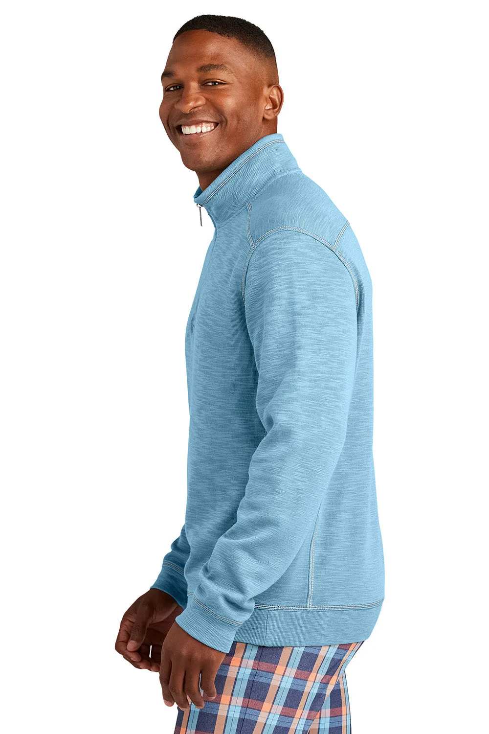 Tommy Bahama Mens Tobago Bay 1/4 Zip Sweatshirt - Light Sky Blue
