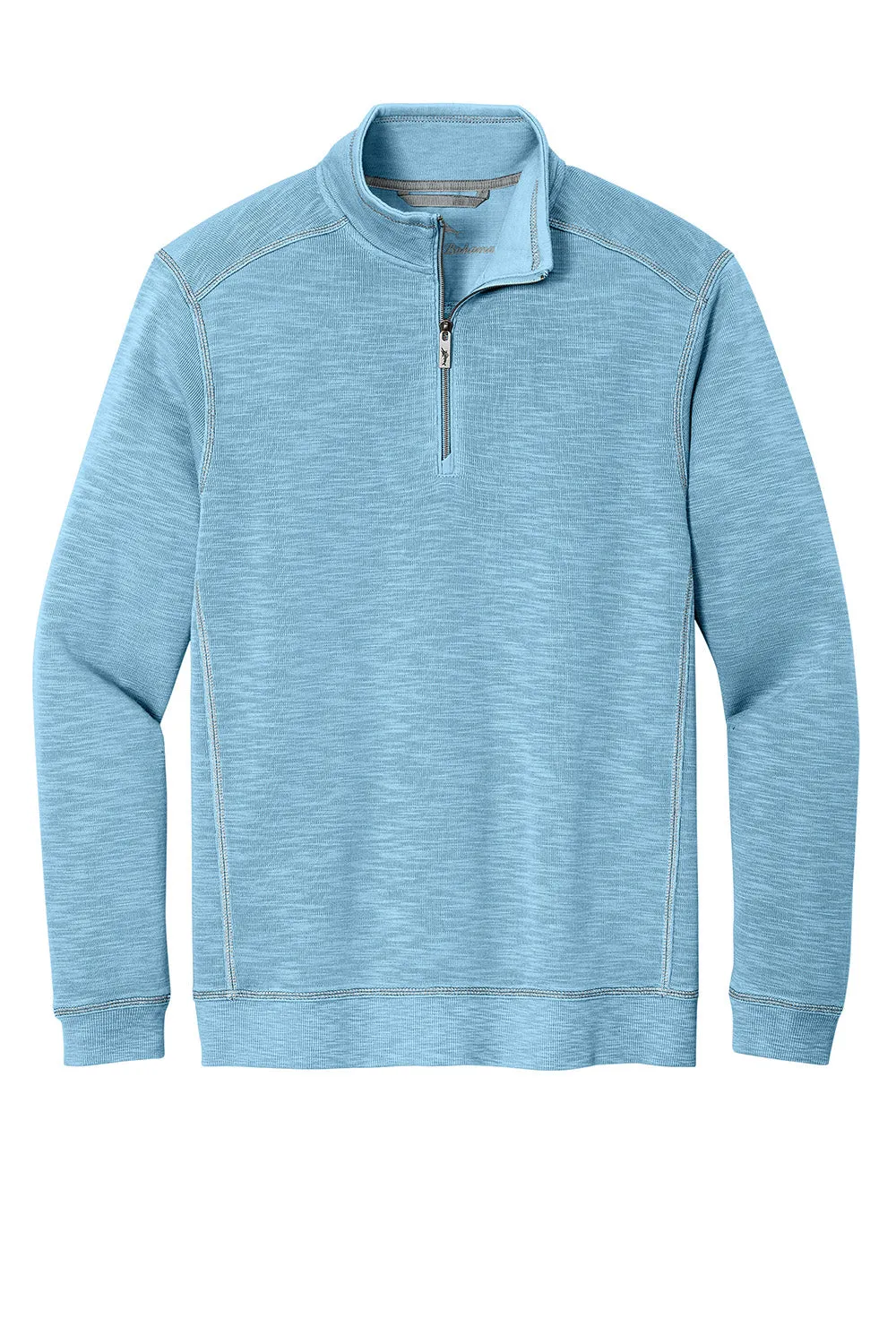 Tommy Bahama Mens Tobago Bay 1/4 Zip Sweatshirt - Light Sky Blue