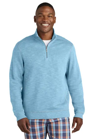Tommy Bahama Mens Tobago Bay 1/4 Zip Sweatshirt - Light Sky Blue