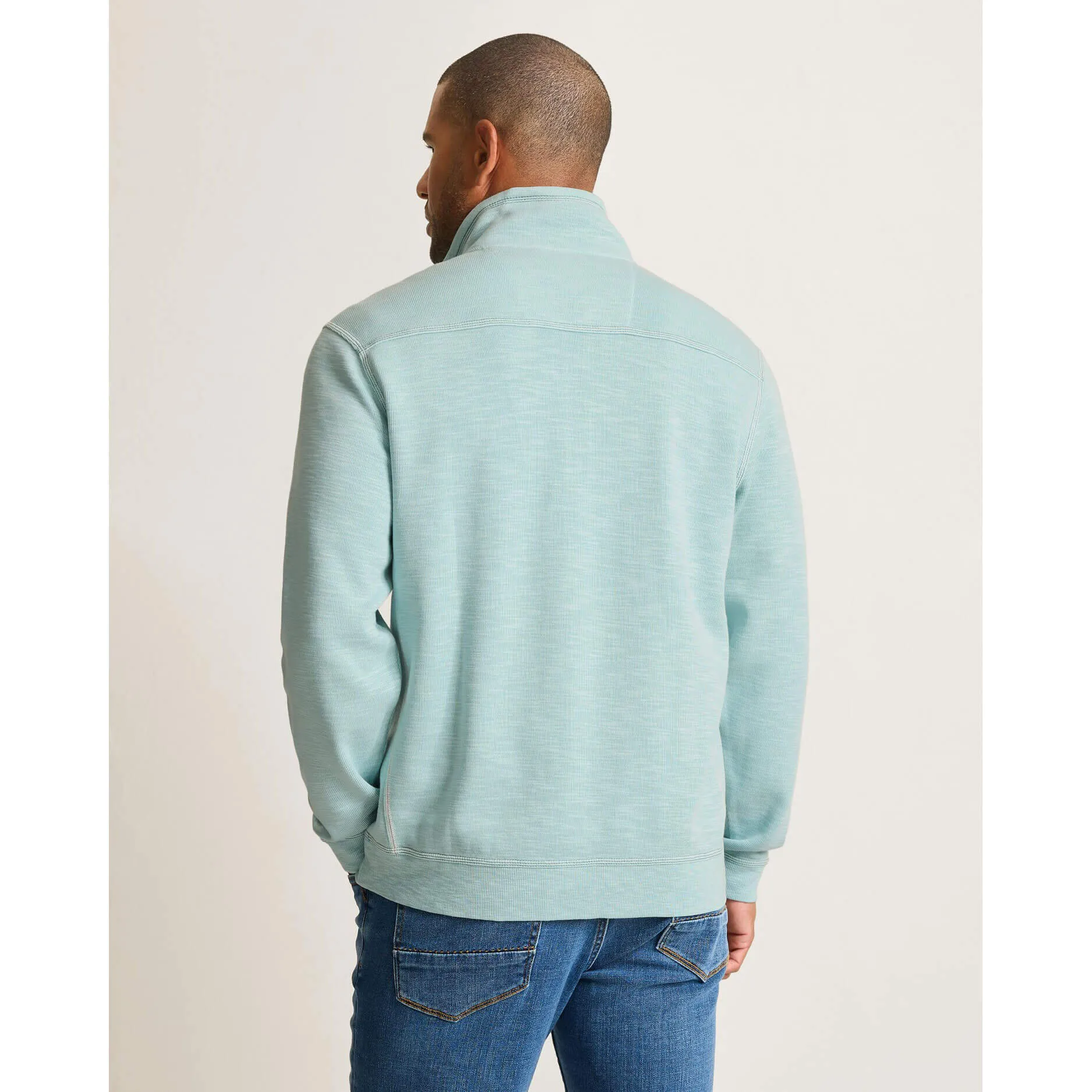 Tommy Bahama Men's Tobago Bay Half Zip Sweater - Sterling Blue Mens Tommy Bahama