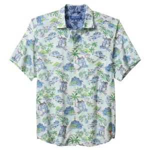 Tommy Bahama Men's Tortola Paradise Isle Camp Shirt - White Mens Tommy Bahama