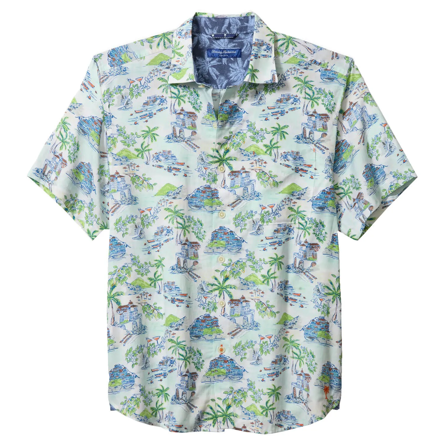 Tommy Bahama Men's Tortola Paradise Isle Camp Shirt - White Mens Tommy Bahama