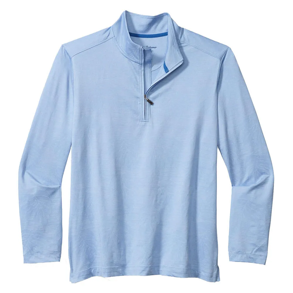 Tommy Bahama Monsterra Fade Half Zip Pullover Sweatshirt - Light Sky Mens Tommy Bahama