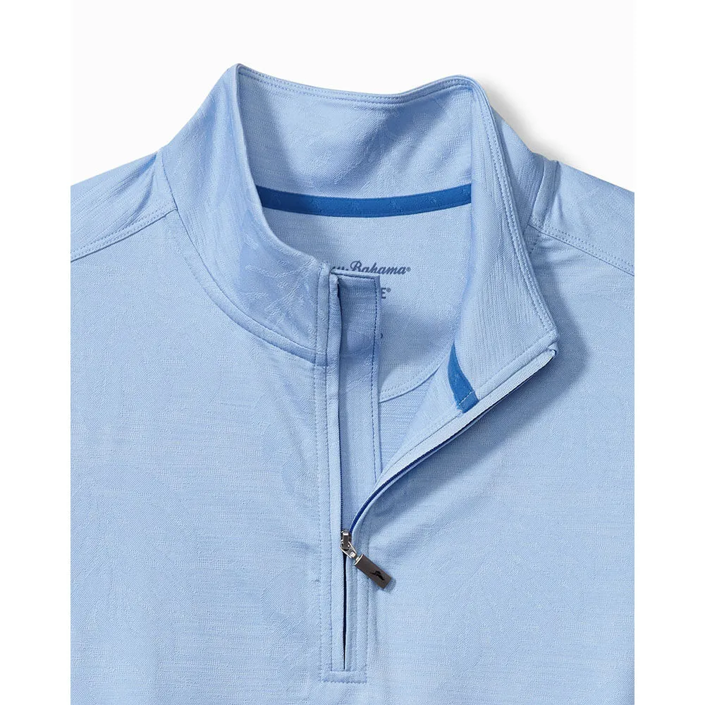 Tommy Bahama Monsterra Fade Half Zip Pullover Sweatshirt - Light Sky Mens Tommy Bahama