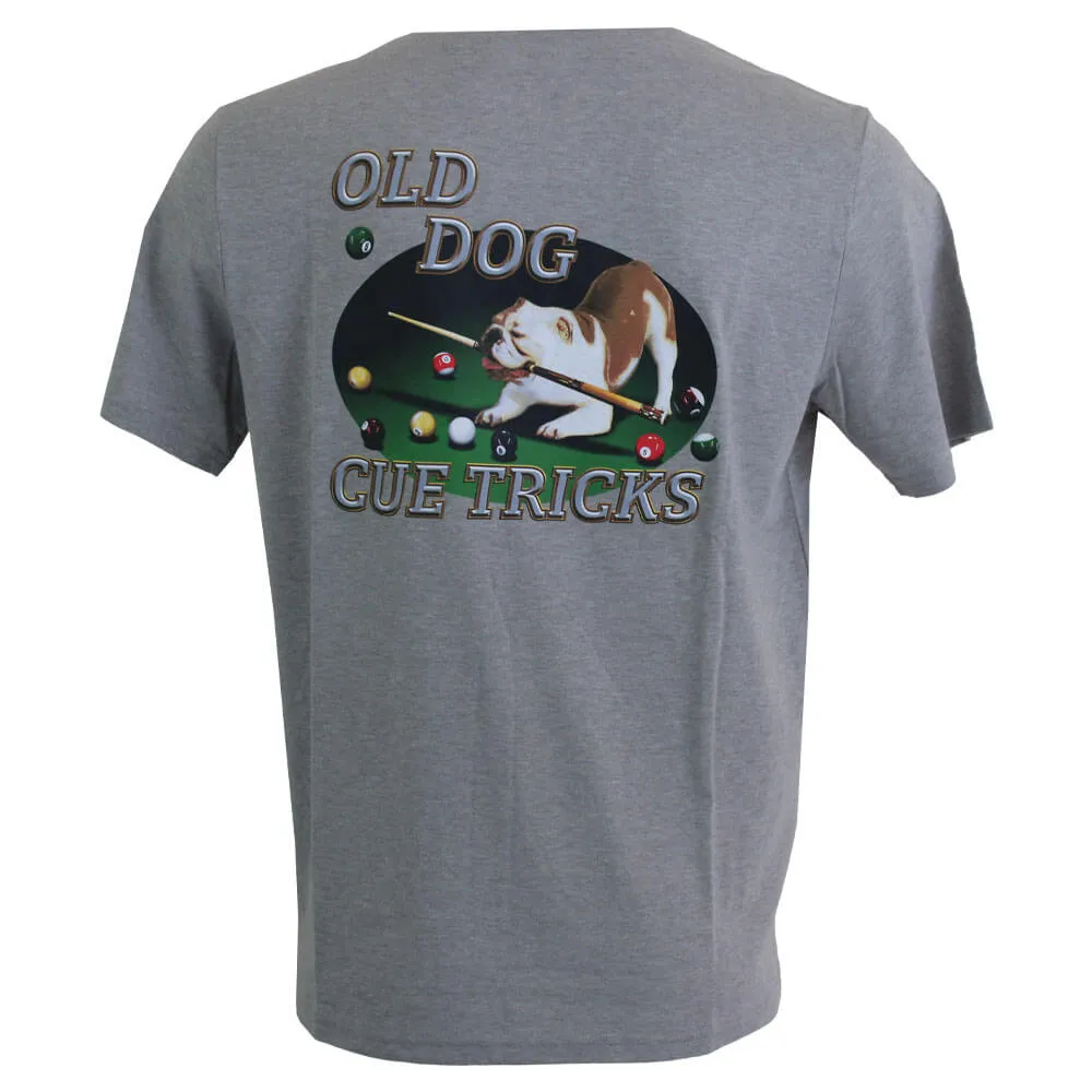 Tommy Bahama Old Dogs Cue Tricks Pocket Tee T-Shirt - Grey Heather Mens Tommy Bahama