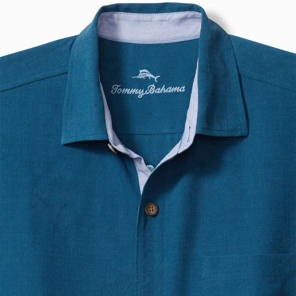 Tommy Bahama Pick Six Camp Shirt - Dark Cobalt Tommy Bahama Clothing