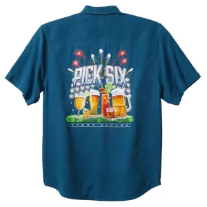 Tommy Bahama Pick Six Camp Shirt - Dark Cobalt Tommy Bahama Clothing