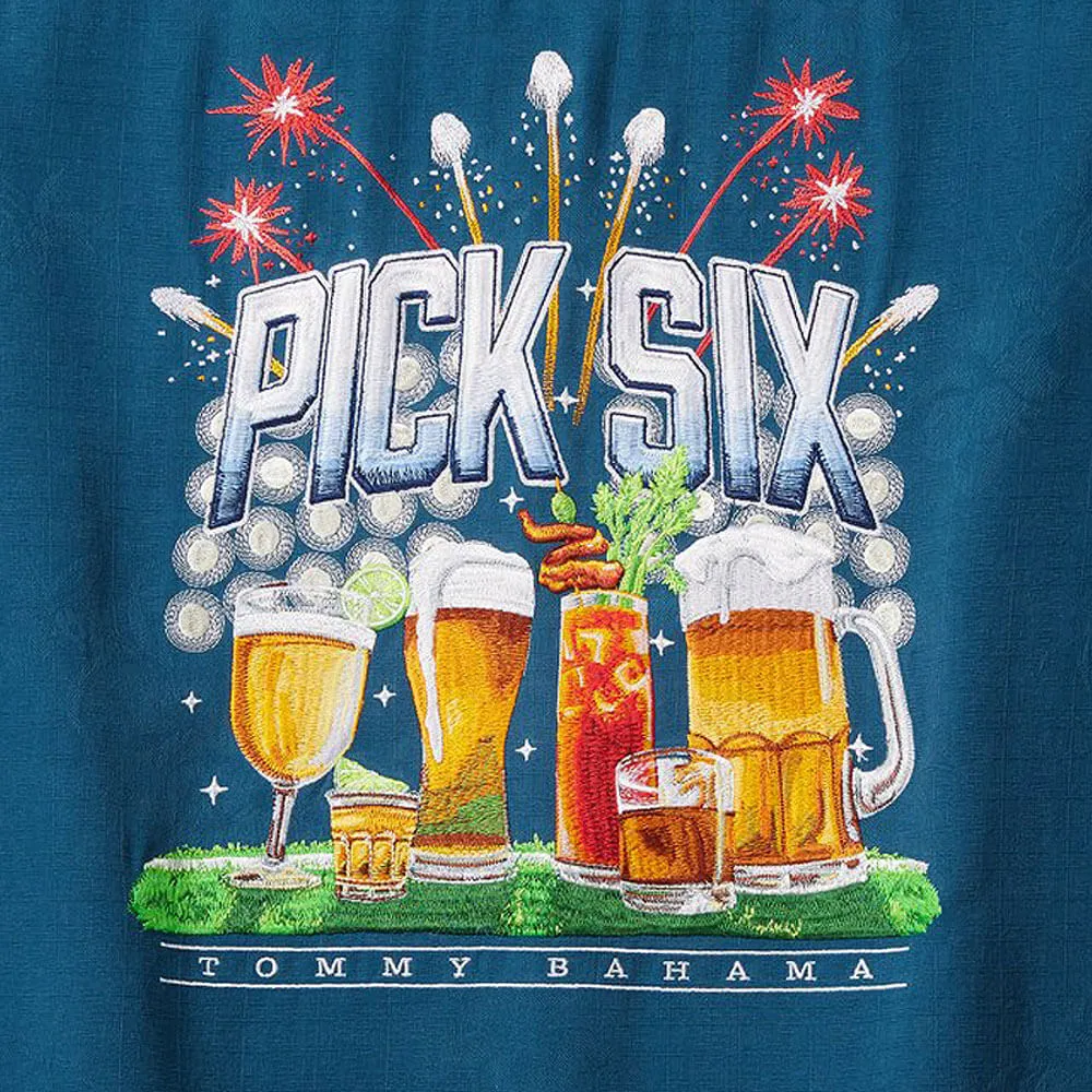 Tommy Bahama Pick Six Camp Shirt - Dark Cobalt Tommy Bahama Clothing