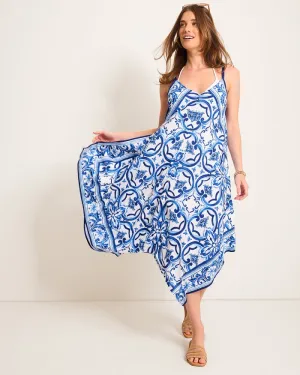 Tommy Bahama Terrazzo Tile Scarf Dress Cover Up - Palace Blue * Tommy Bahama Clothing