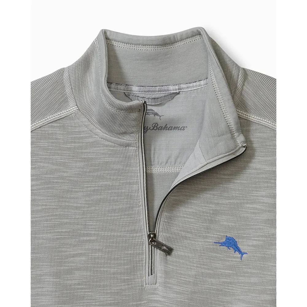 Tommy Bahama Tobago Bay Half Zip Sweater - Smoke Grey Mens Tommy Bahama