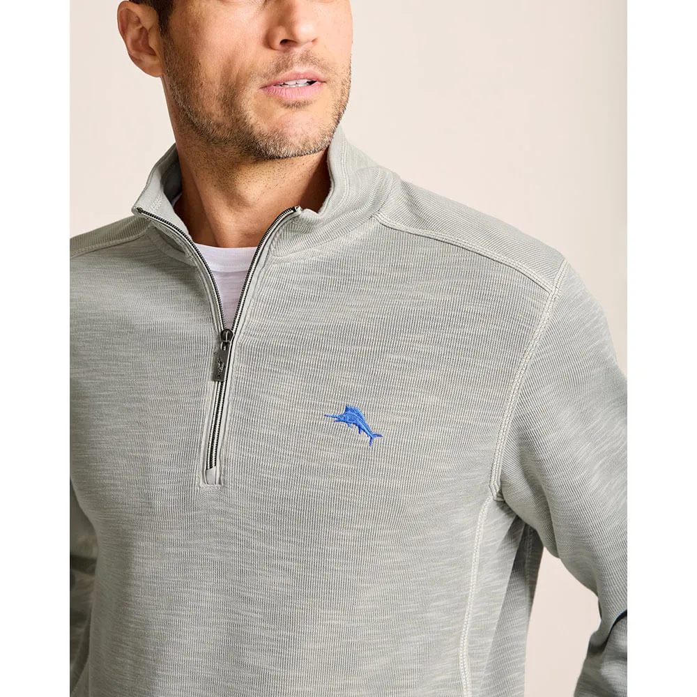 Tommy Bahama Tobago Bay Half Zip Sweater - Smoke Grey Mens Tommy Bahama