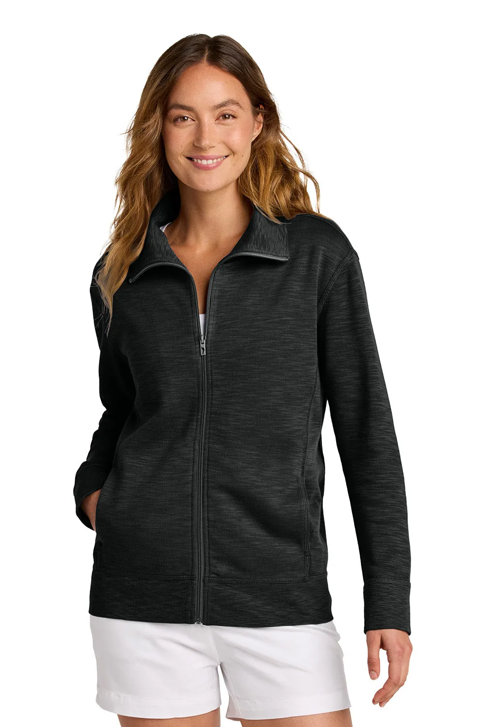 Tommy Bahama Womens Tobago Bay Full Zip Sweatshirt w/ Pockets - Black