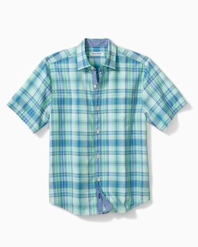 Tommy Bahama Coconut Point Palmetto Plaid Camp Shirt