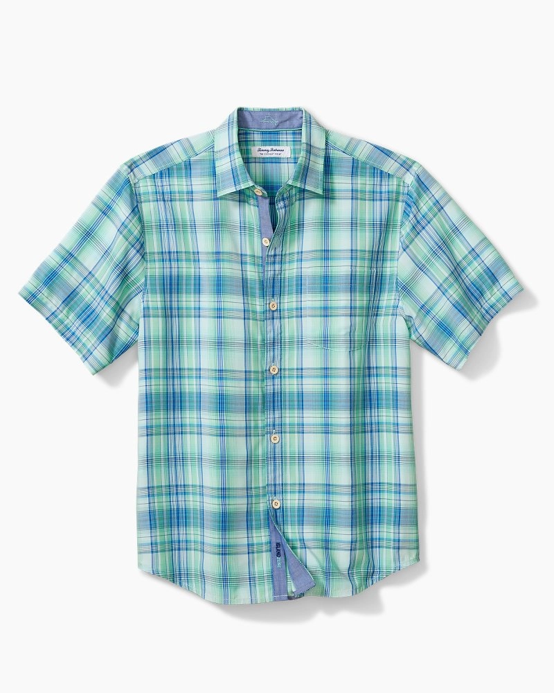 Tommy Bahama Coconut Point Palmetto Plaid Camp Shirt