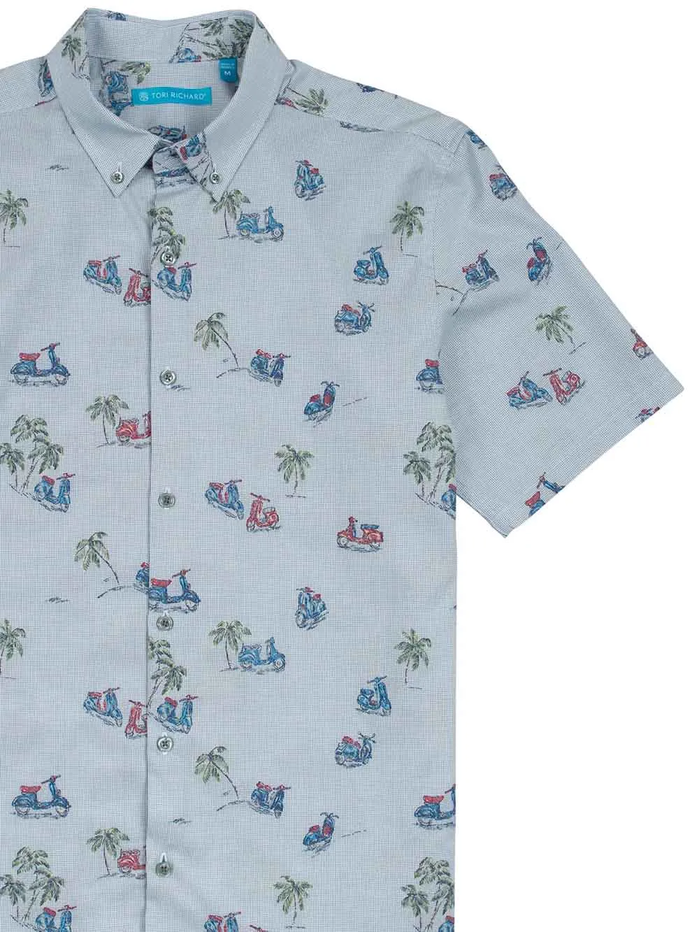 Tori Richard A To Beach Camp Shirt - Blue Tori Richard Clothing