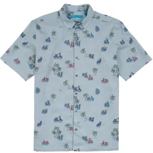 Tori Richard A To Beach Camp Shirt - Blue Tori Richard Clothing