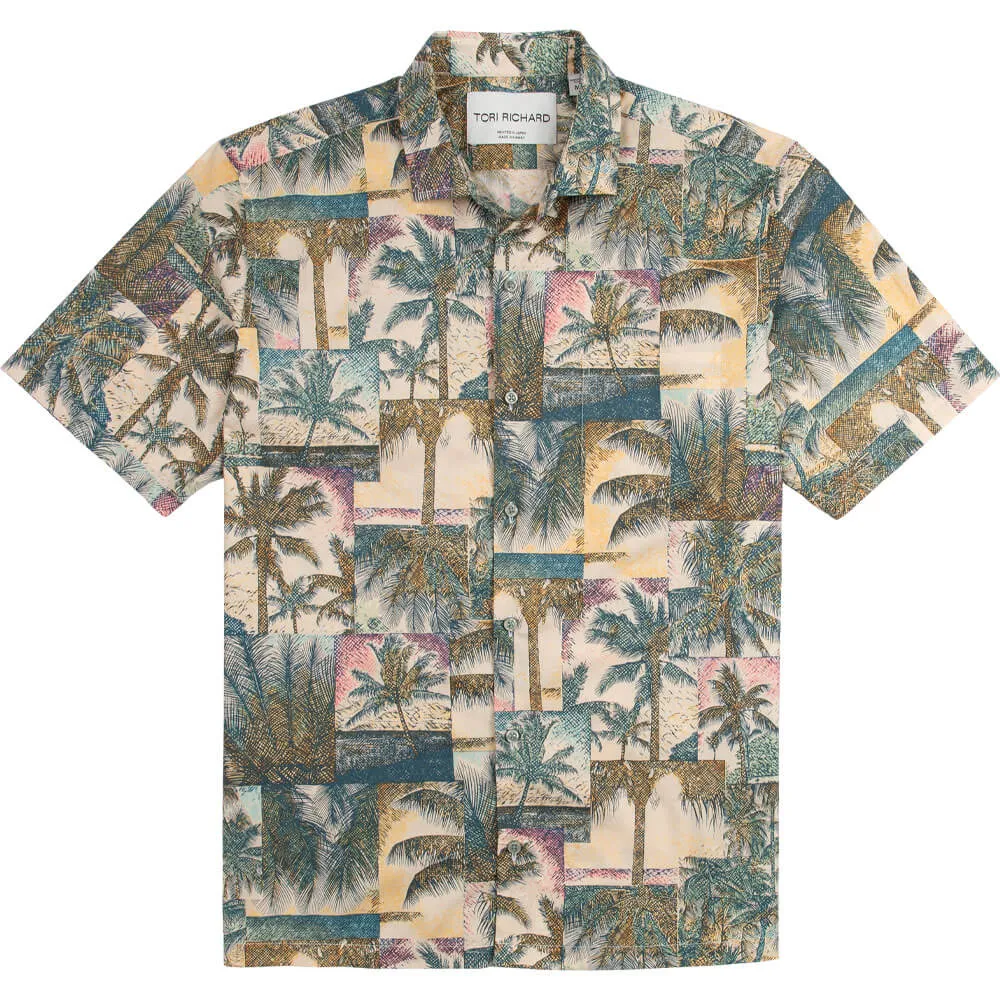 Tori Richard Chromatic Cotton Lawn Camp Shirt - Island Green Tori Richard Clothing