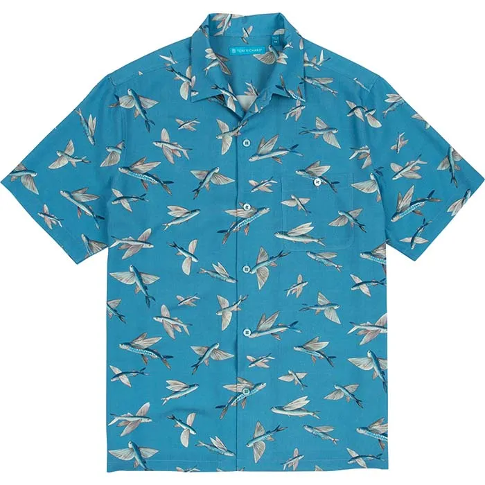 Tori Richard Flight Club Camp Shirt - Marine Tori Richard Clothing