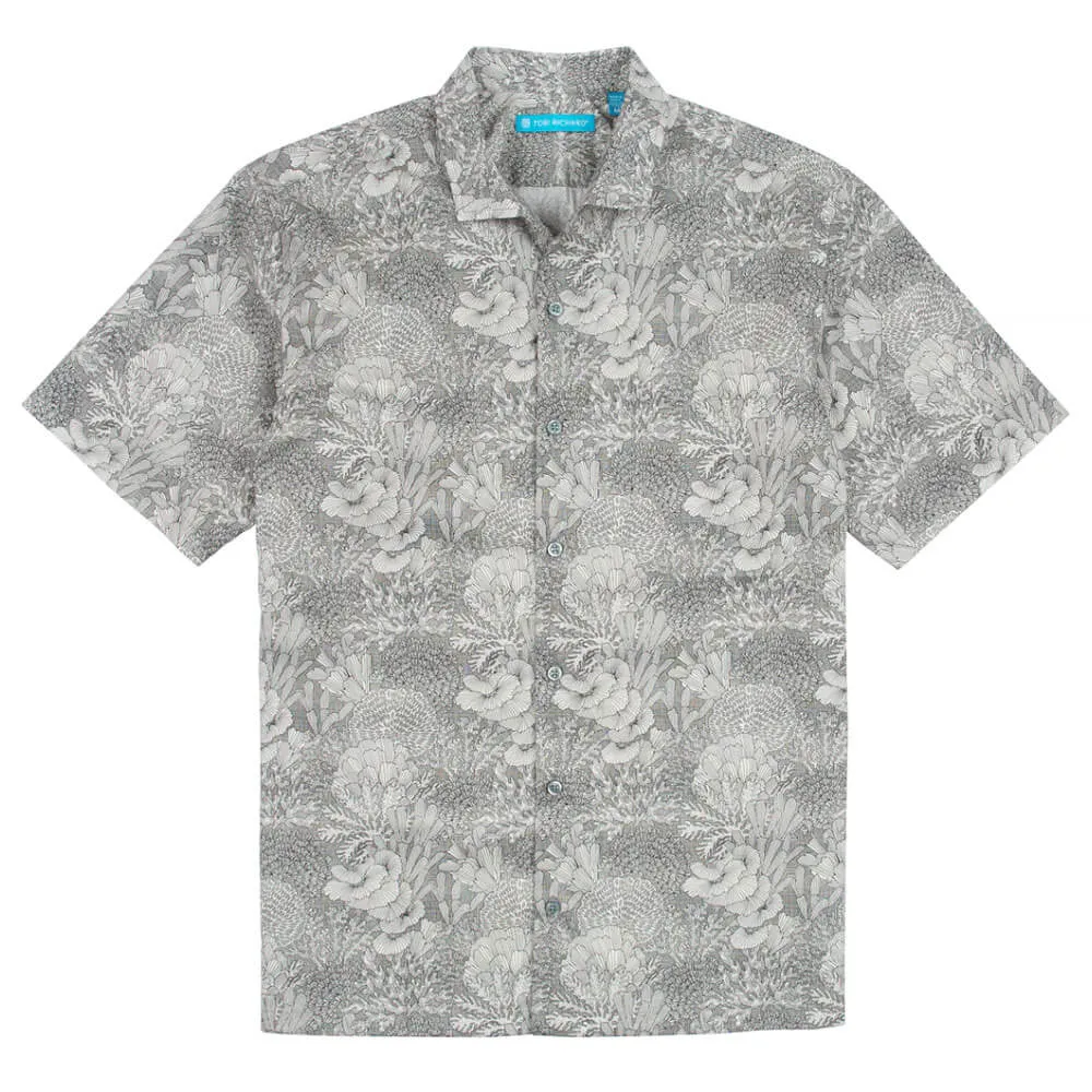 Tori Richard Good Reef! Cotton Lawn Camp Shirt - Charcoal Tori Richard Clothing