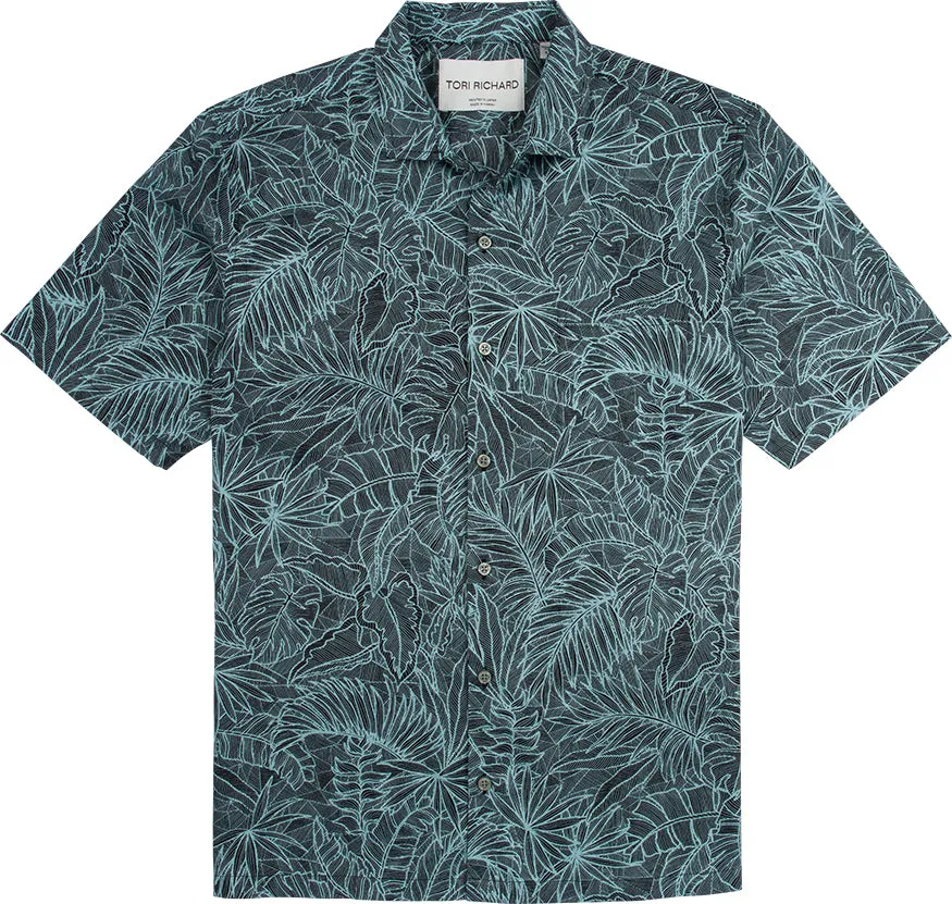 Tori Richard Lineage Cotton Lawn Camp Shirt - Black Tori Richard Clothing