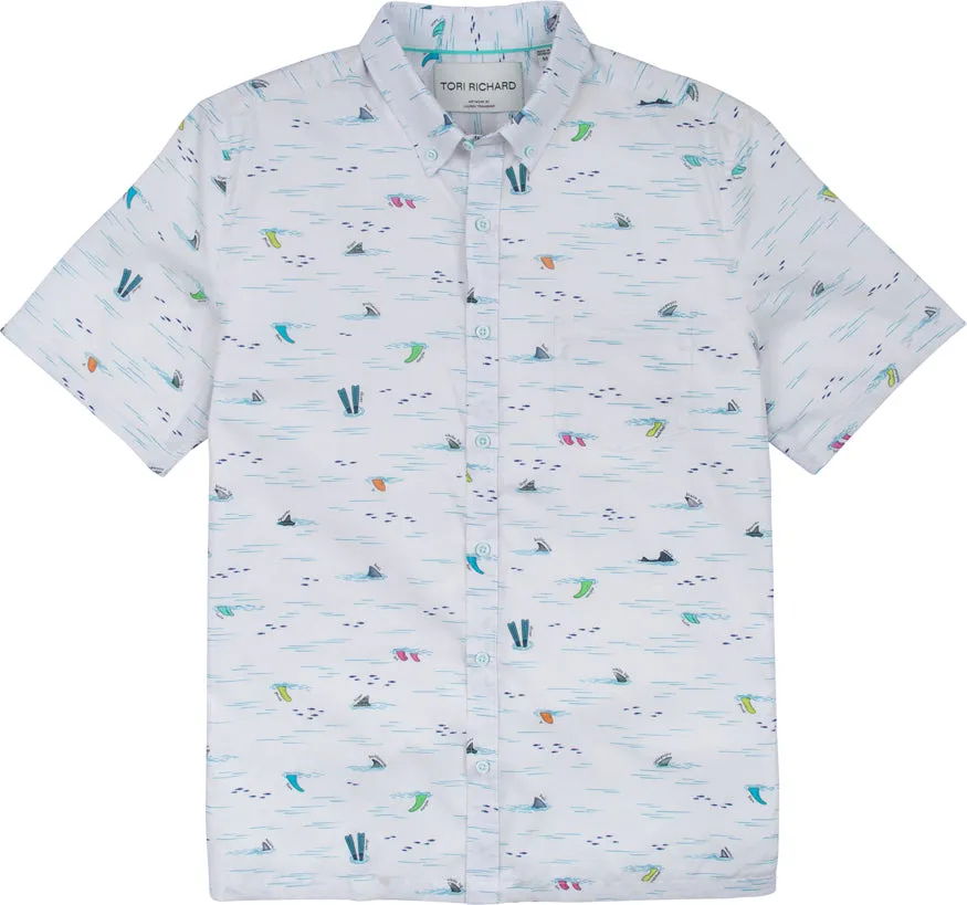Tori Richard Men's Fins Of Hawaii Camp Shirt - White Tori Richard Clothing