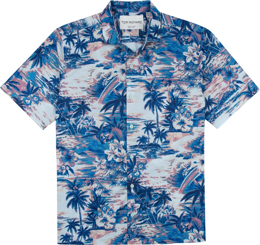 Tori Richard Men's Nostalgic Coast Cotton Lawn Camp Shirt - Marina Tori Richard Clothing